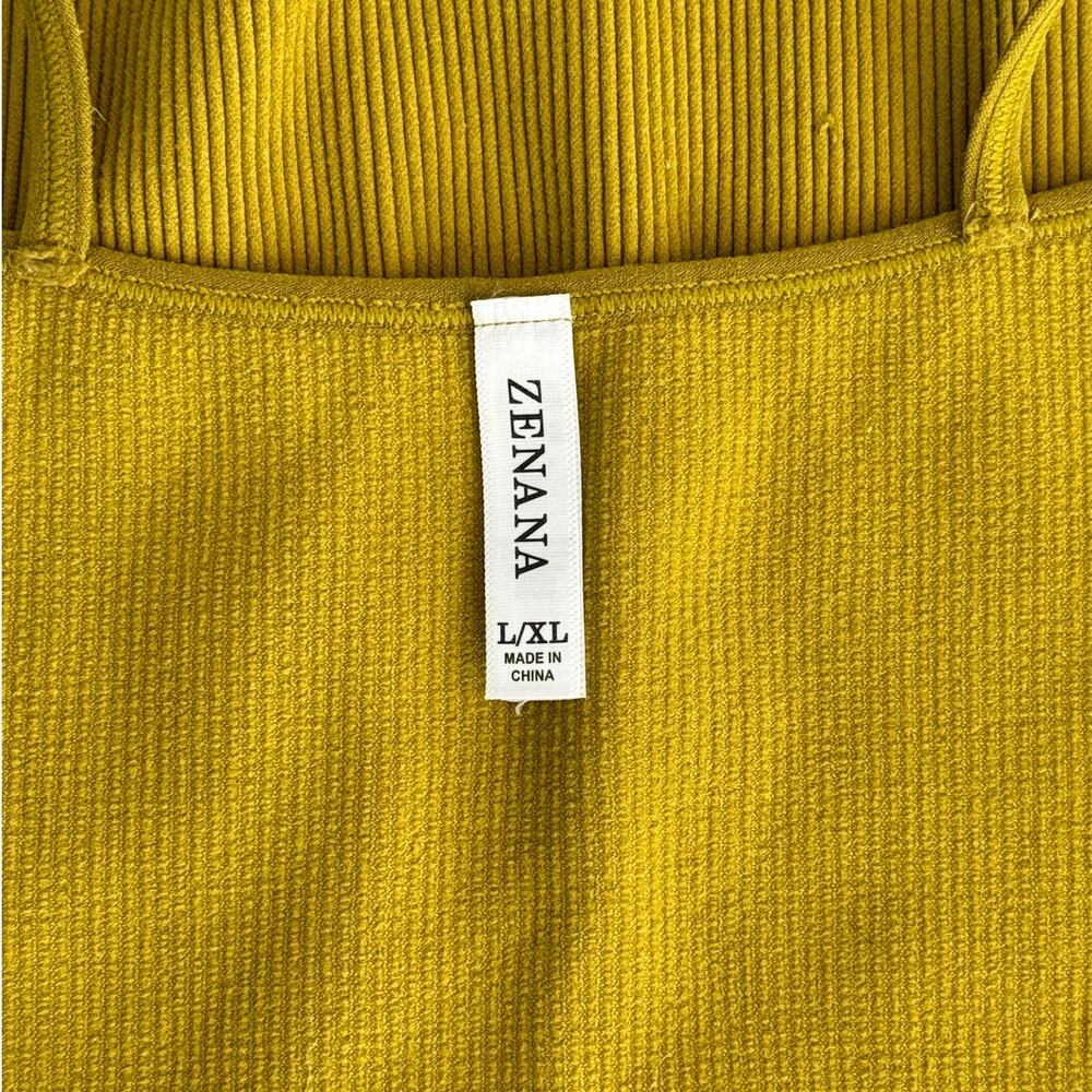 Zenana Ribbed High Neck Seamless Cropped Cami Tank Top - Picture 7 of 11